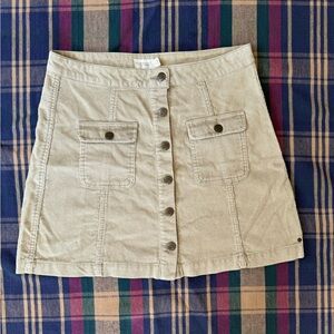 Element Eden Corduroy Button Down Mini Skirt